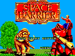 Space Harrier title screen for Sega Master System